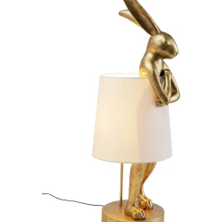 Lampe A Poser Animal Rabbit Dore/Blanc 88Cm