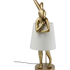 Lampe A Poser Animal Rabbit Dore/Blanc 88Cm