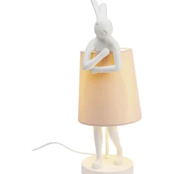 Lampe A Poser Animal Rabbit Blanc/Rose 50Cm