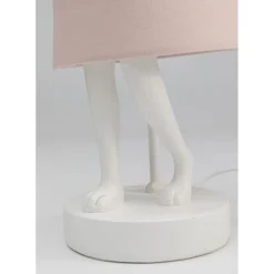 Lampe A Poser Animal Rabbit Blanc/Rose 50Cm