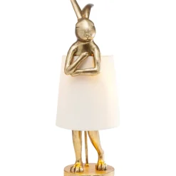 Lampe A Poser Animal Rabbit Dore/Blanc 68Cm