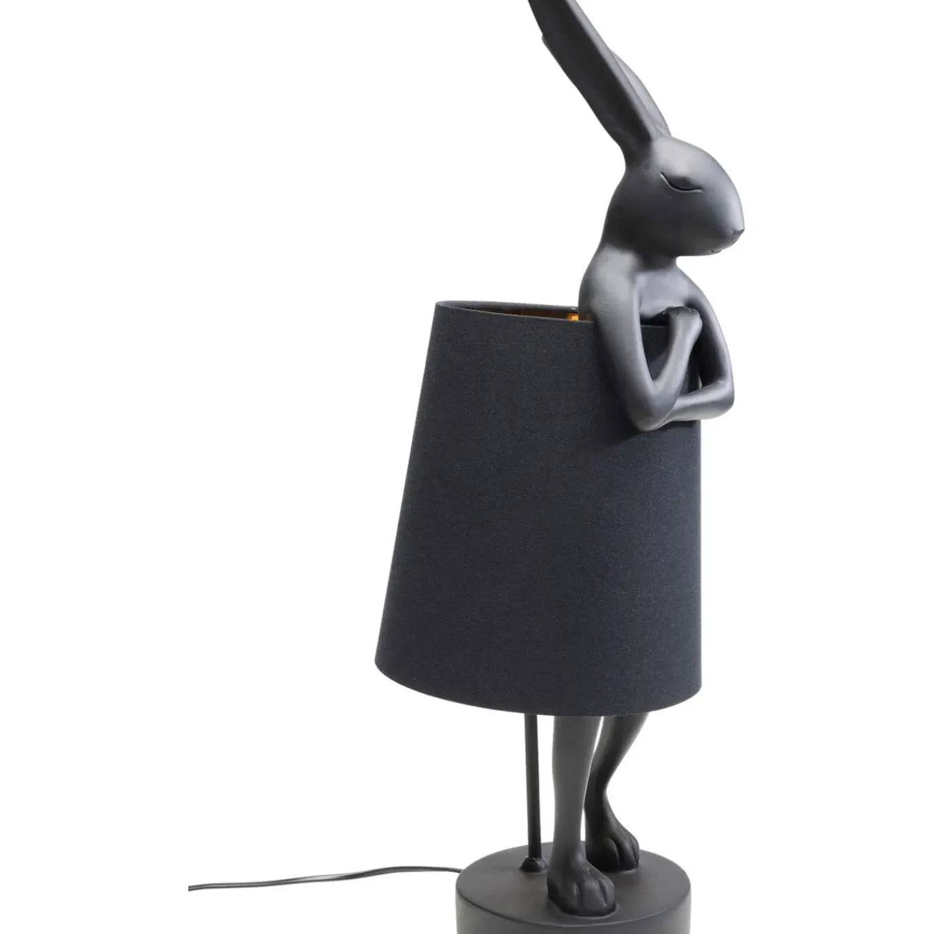 Lampe A Poser Animal Rabbit Noir 68Cm