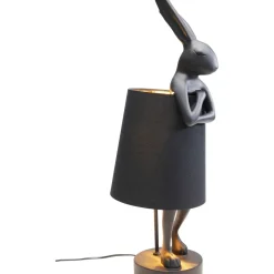 Lampe A Poser Animal Rabbit Noir 68Cm