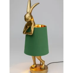 Lampe A Poser Animal Rabbit Dore/Vert 68Cm