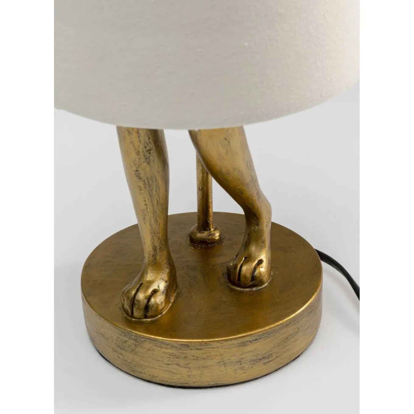 Lampe A Poser Animal Rabbit Dore/Blanc 50Cm