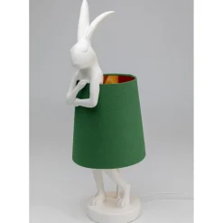 Lampe A Poser Animal Rabbit Blanc/Vert 68Cm