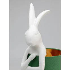 Lampe A Poser Animal Rabbit Blanc/Vert 68Cm