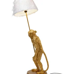 Lampe A Poser Animal Standing Monkey Dore 51Cm