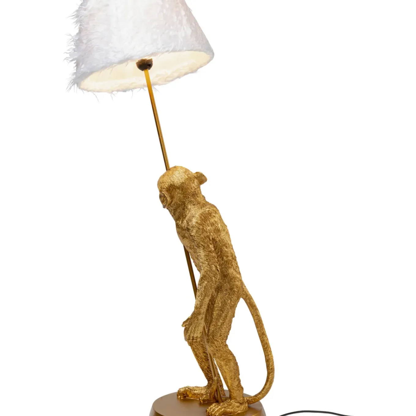 Lampe A Poser Animal Standing Monkey Dore 51Cm