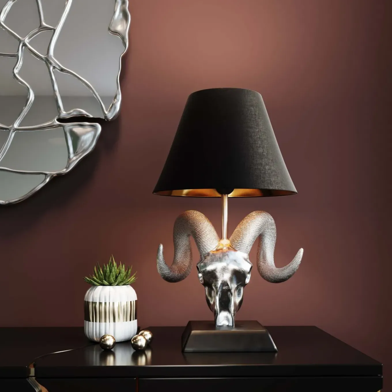 Lampe A Poser Antler Davos 44Cm