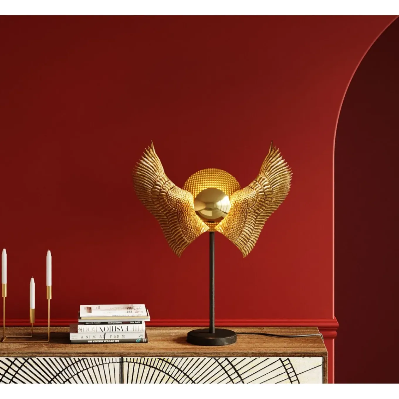 Lampe A Poser Bird Wings 76Cm