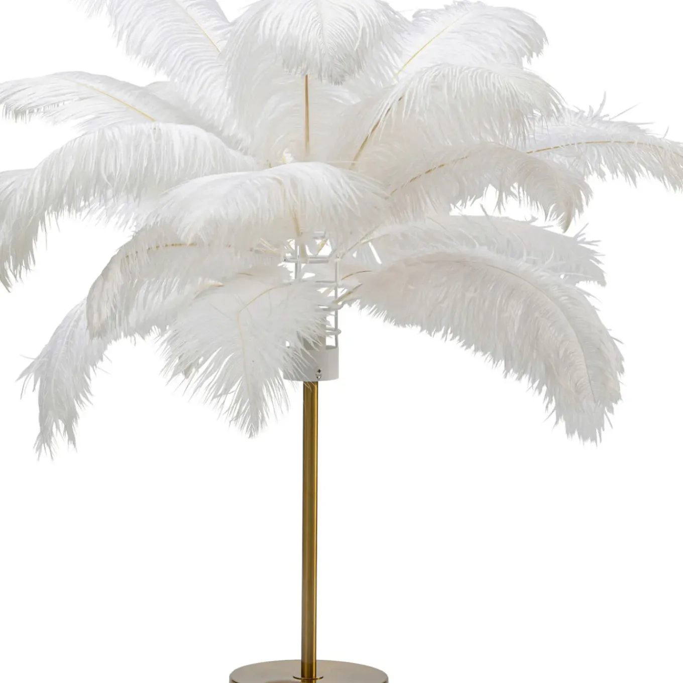 Lampe A Poser Feather Palm Blanc 60Cm