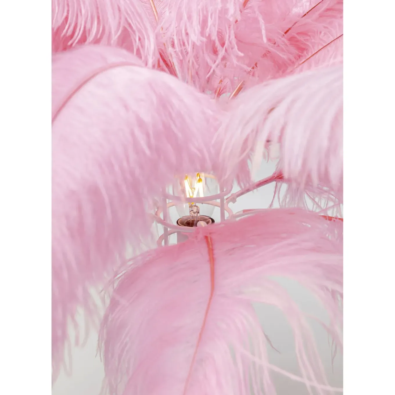 Lampe A Poser Feather Palm Fuchsia 60Cm