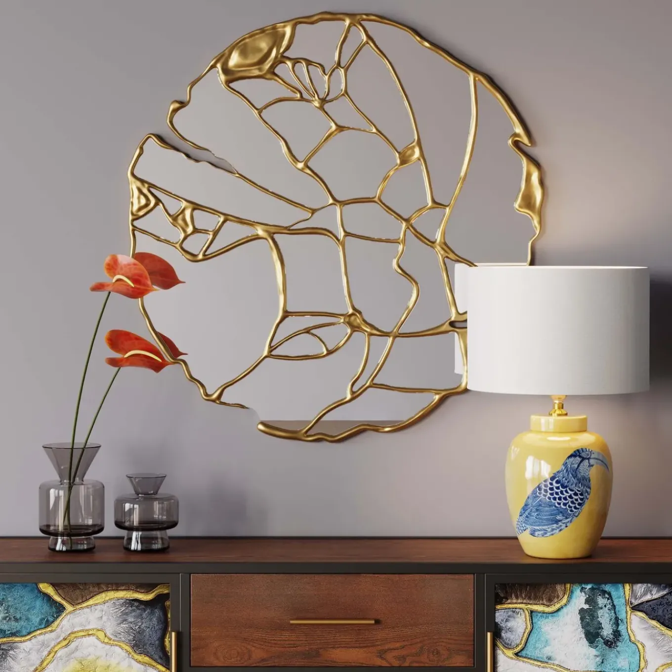 Lampe A Poser Pajaro 58Cm
