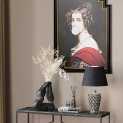Lampe A Poser Rose Argente´ 57Cm