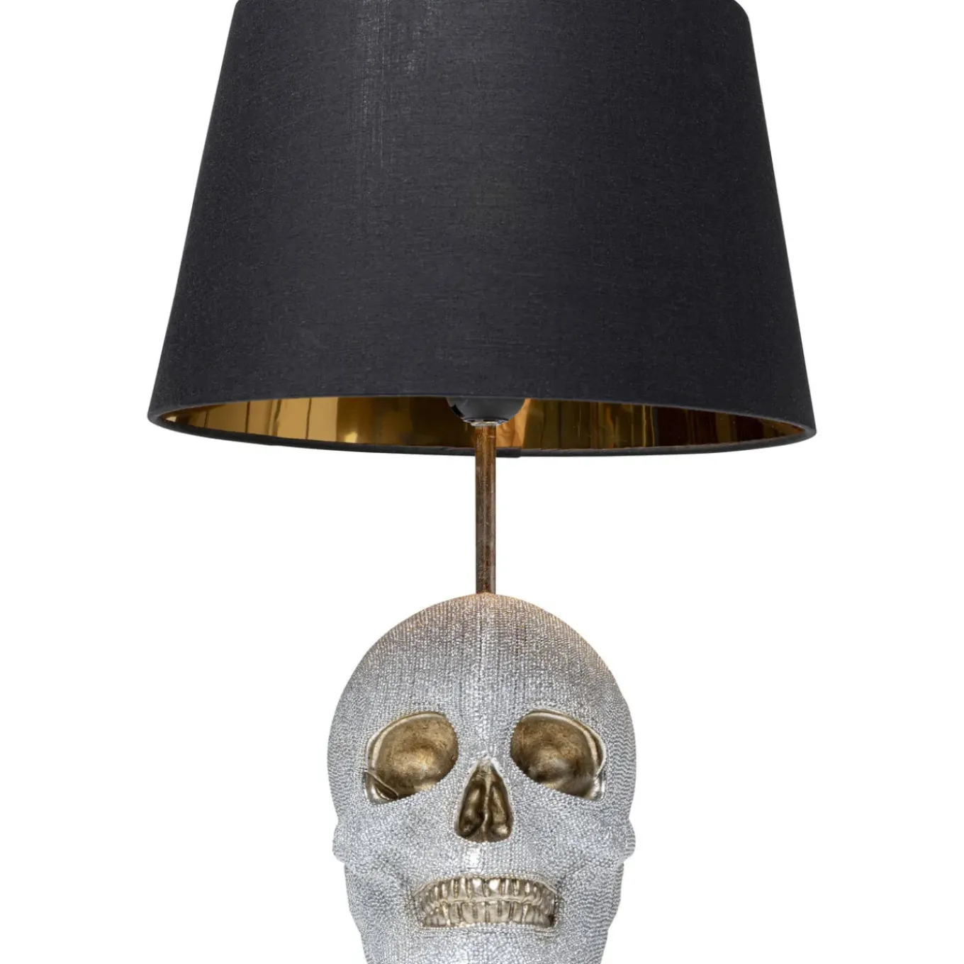 Lampe A Poser Skull Crystals Front 44Cm