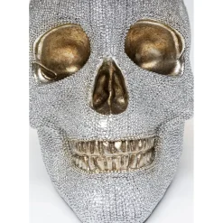 Lampe A Poser Skull Crystals Front 44Cm