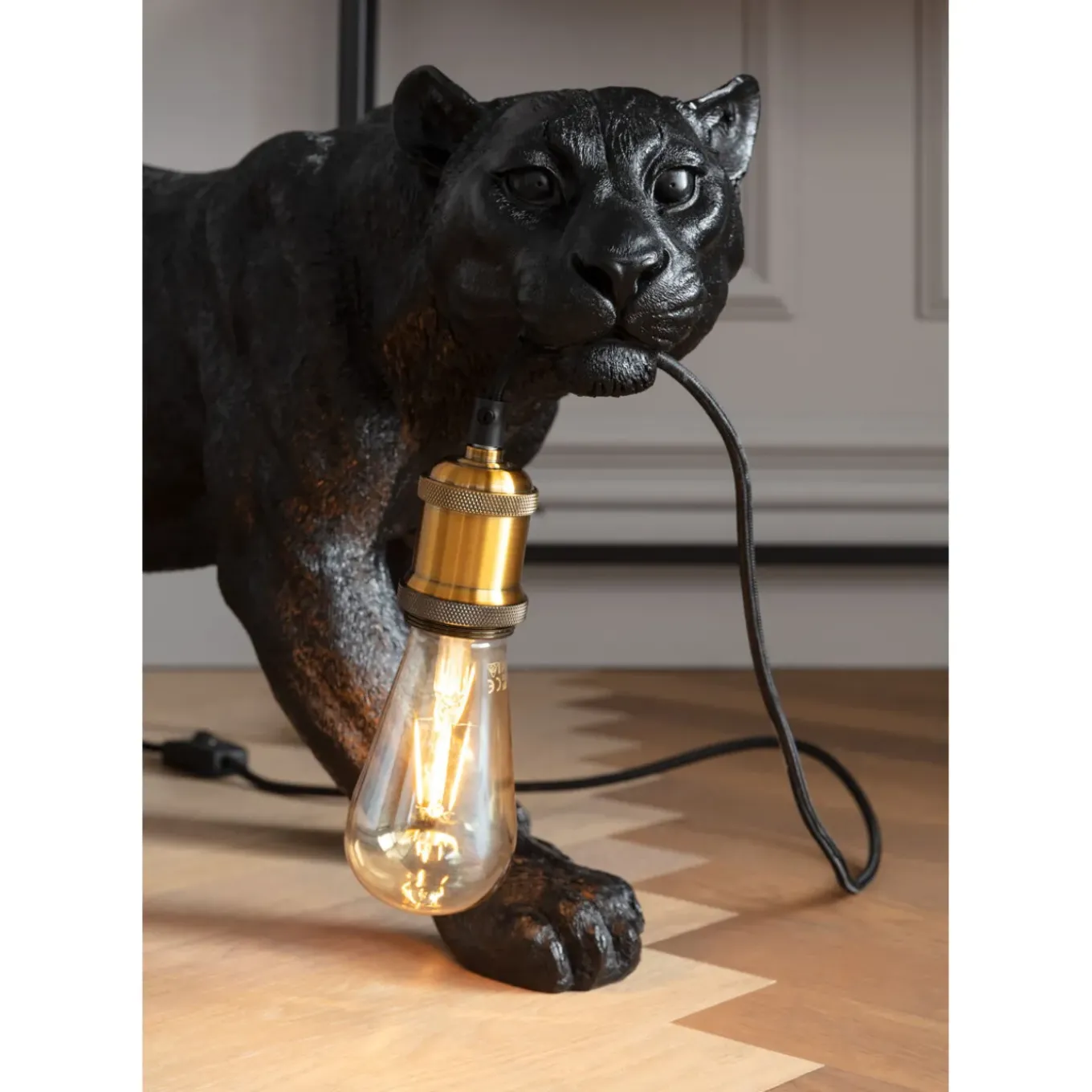 Lampe De Sol Animal Bagheera 40Cm