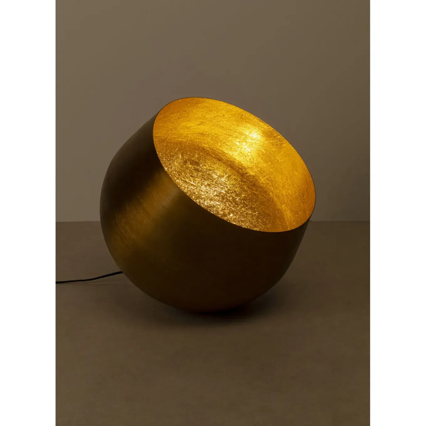 Lampe De Sol Apollon Smooth Dore O50Cm