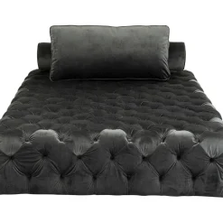 Lit D Appoint Bottone Velours Gris