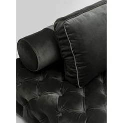 Lit D Appoint Bottone Velours Gris