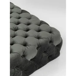 Lit D Appoint Bottone Velours Gris