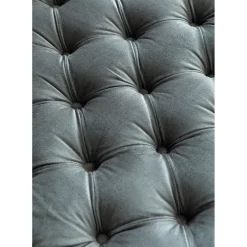 Lit D Appoint Bottone Velours Gris