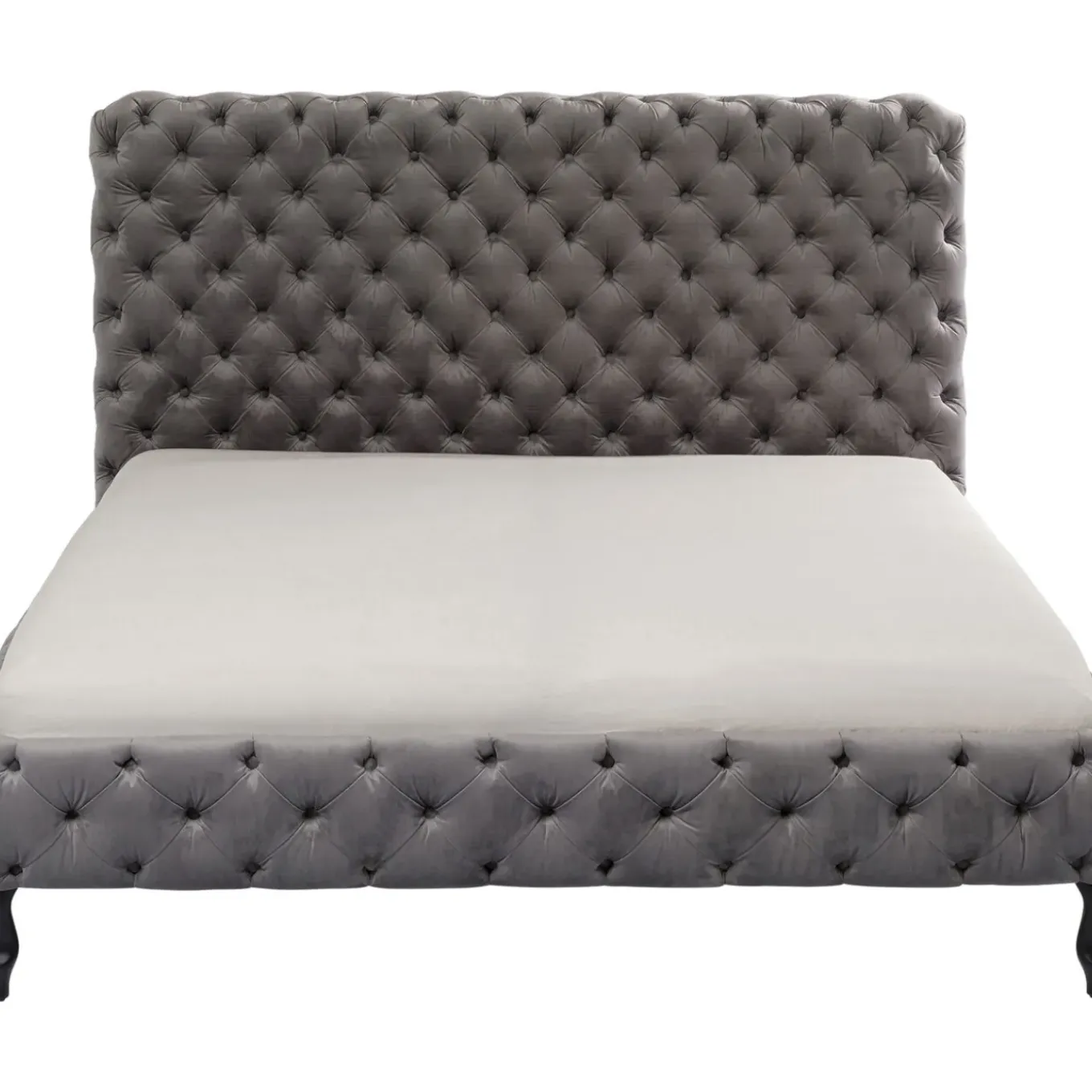Lit Desire Haut Gris Argente 180X200Cm