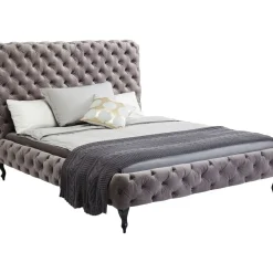 Lit Desire Haut Gris Argente 180X200Cm
