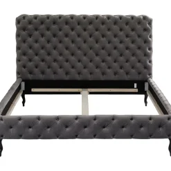 Lit Desire Haut Gris Argente 160X200Cm