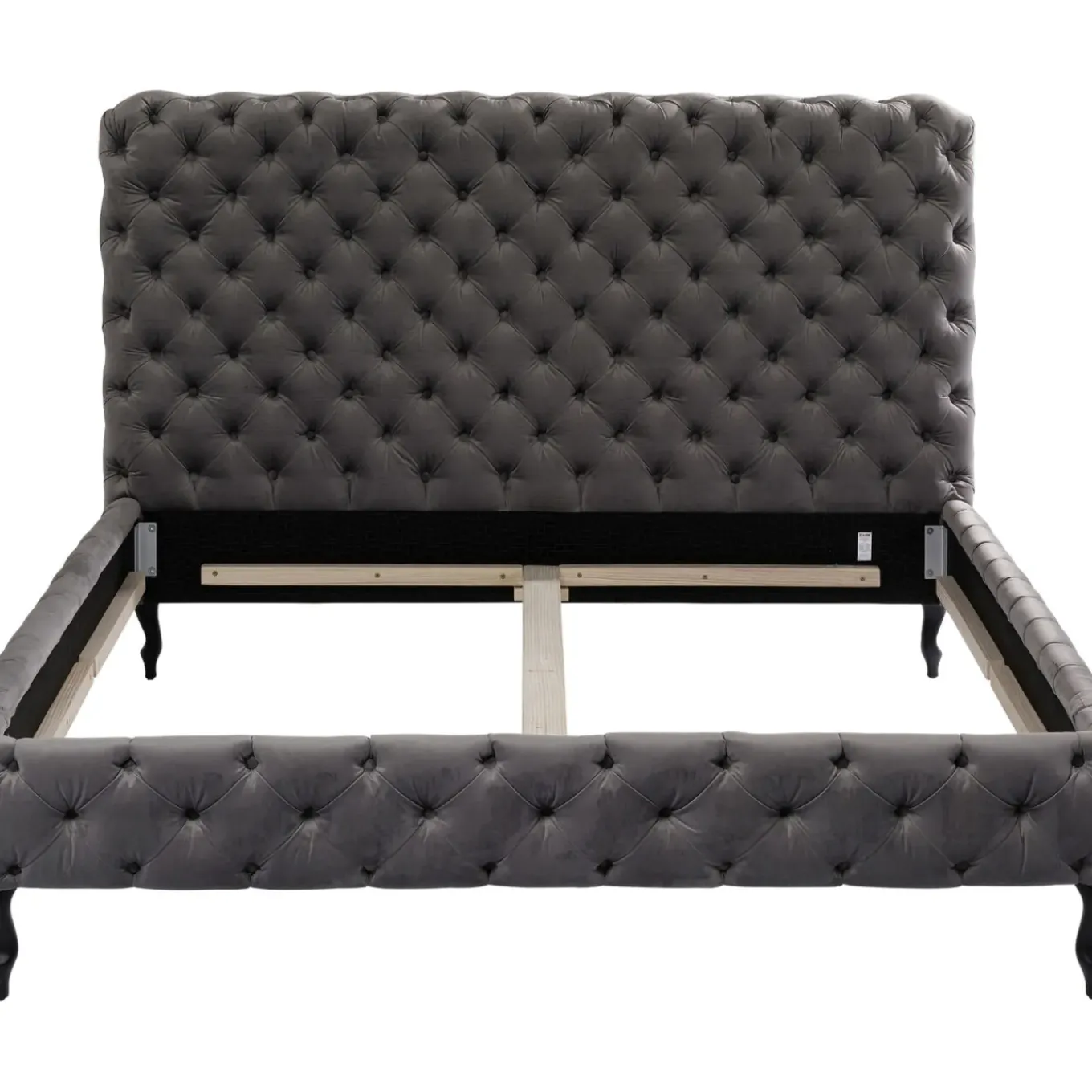 Lit Desire Haut Gris Argente 160X200Cm
