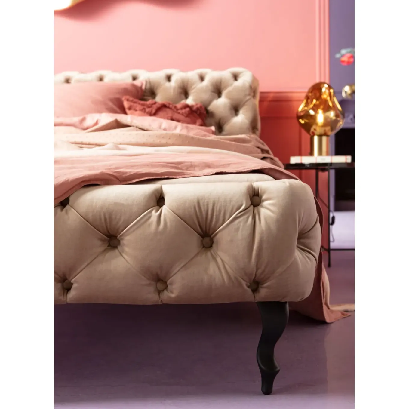 Lit Desire Velours Ecru 160X200Cm