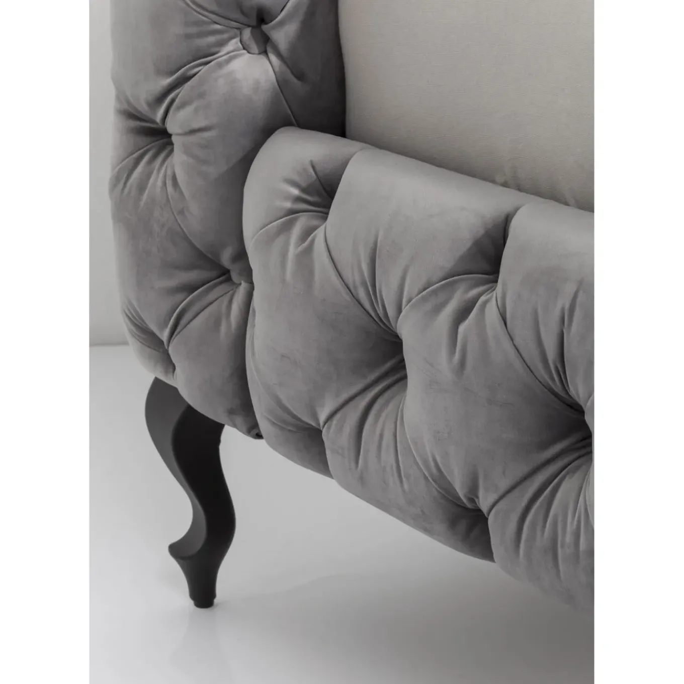 Lit Desire Velours Gris 180X200 Cm