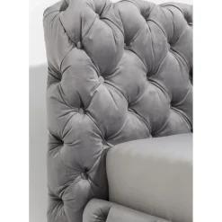 Lit Desire Velours Gris 180X200 Cm