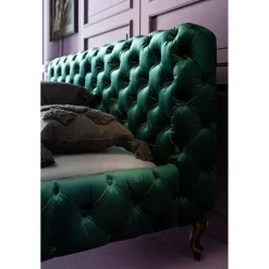 Lit Desire Velours Vert 180X200Cm