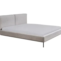 Lit East Side Velours Cotele Gris 180X200Cm