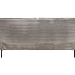 Lit East Side Velours Cotele Gris 180X200Cm