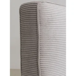Lit East Side Velours Cotele Gris 180X200Cm