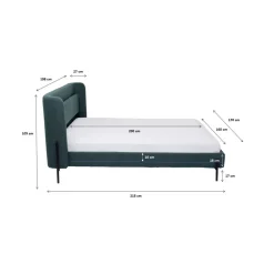 Lit Tivoli Vert 160X200Cm