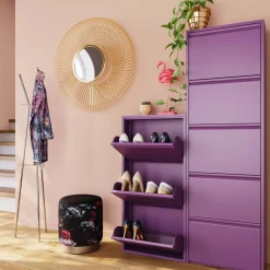 Meuble À Chaussures Caruso 3 Violet (Mo)