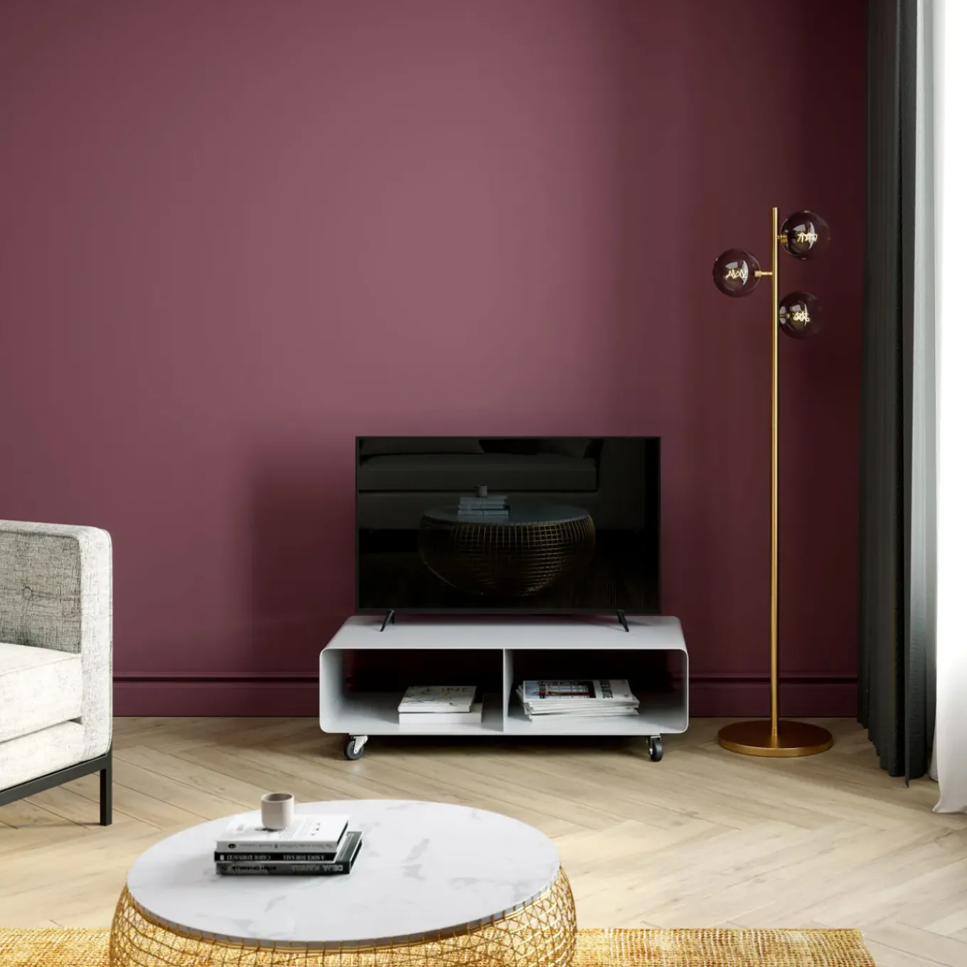 Meuble Tv Lounge M Blanc