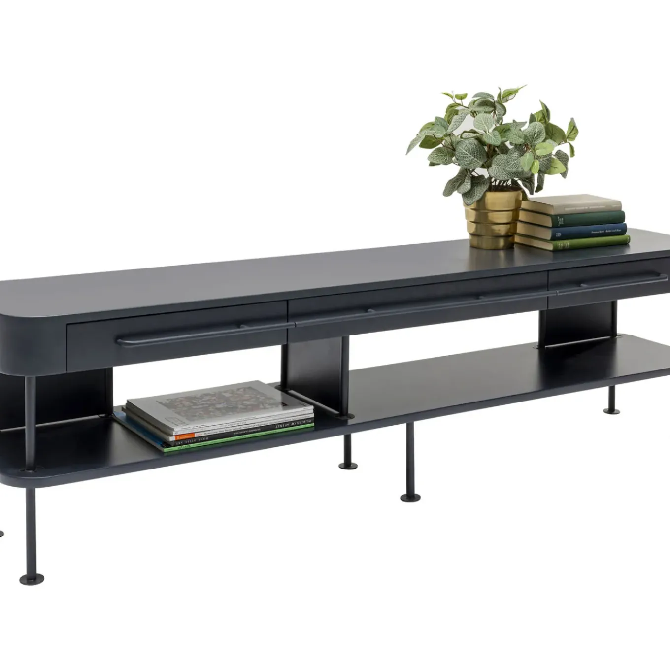 Meuble Tv Montieri Anthracite 160X47Cm