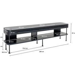 Meuble Tv Montieri Anthracite 160X47Cm