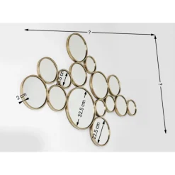Miroir Bubbles Laiton 138X93Cm