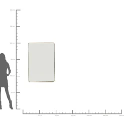 Miroir Curve Rectangulaire Laiton 80X120Cm