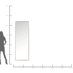 Miroir Curve Rectangulaire Cuivre 70X200Cm