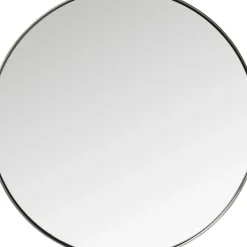 Miroir Curve Rond Acier Nature O100Cm
