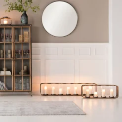 Miroir Curve Rond Acier Nature O100Cm