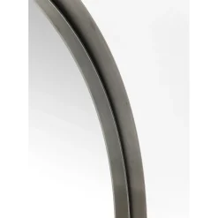 Miroir Curve Rond Acier Nature O100Cm