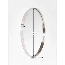 Miroir Curve Rond Inox O100Cm